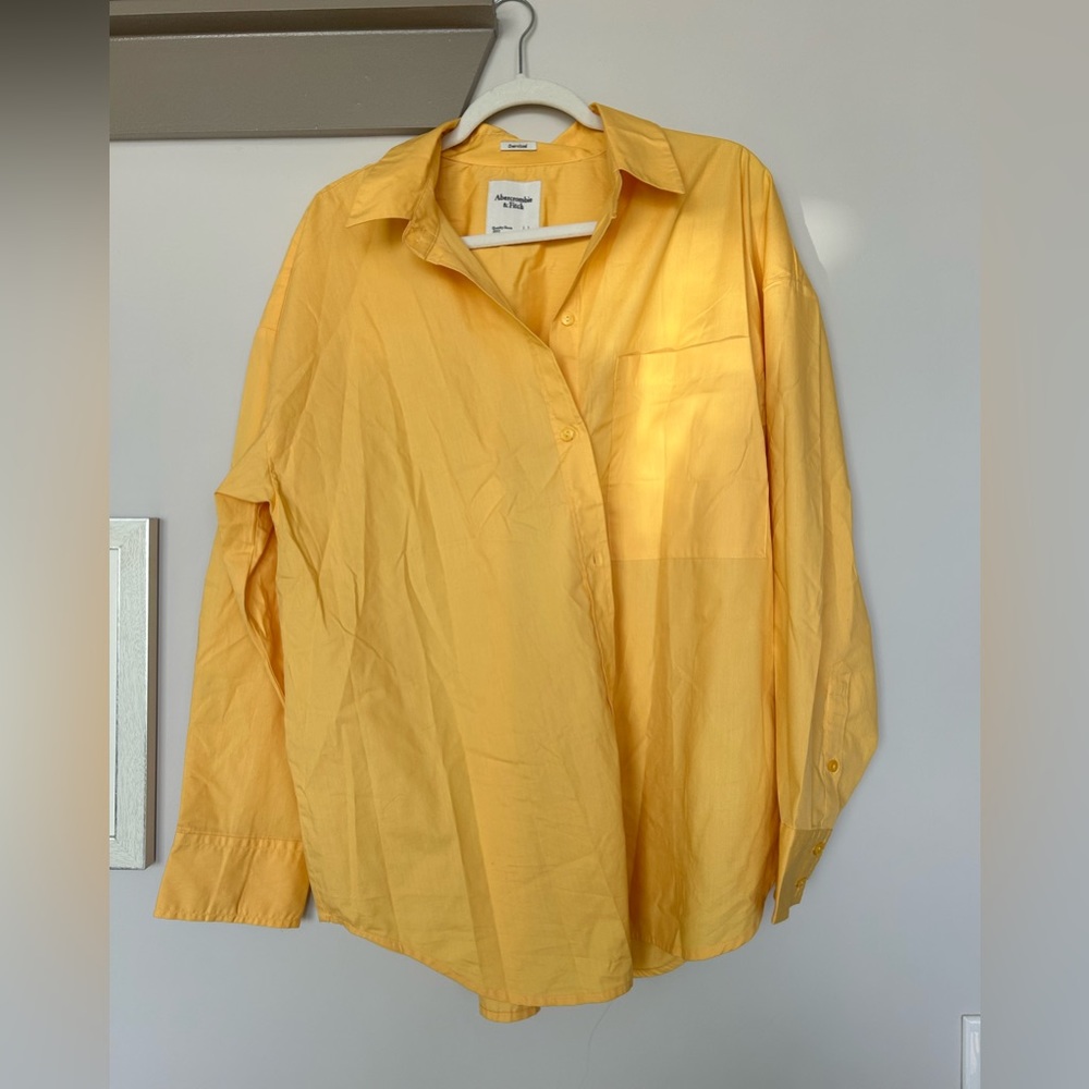 Yellow Oversized Button Down